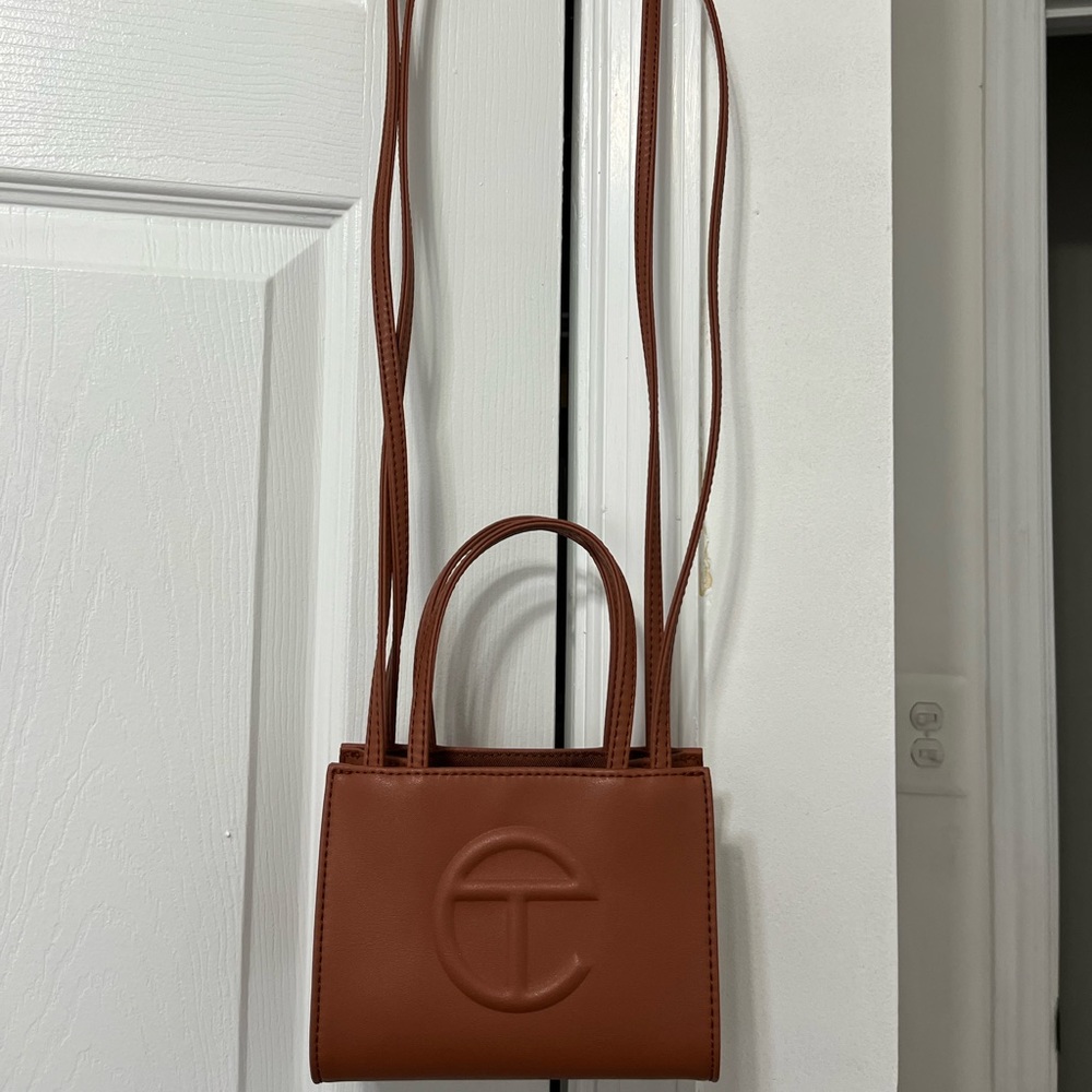 Telfar tan small shopping bag like new